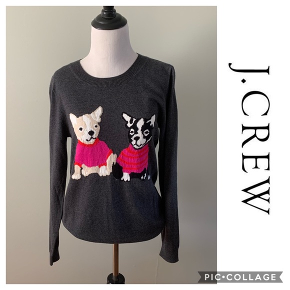 J. Crew Sweaters - J Crew Sweater Pullover Knit Medium Boston Dog